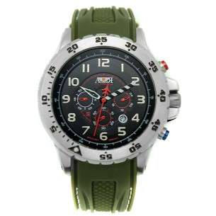 Aviator Orologio F-4 PHANTOM II AV-1028 cinturino nero verde gomma storico aircraft pilot watch 2