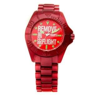 Aviator Watch Remove Before Flight Young AV-1122 unisex aluminum garnet watch for airplane pilot 2