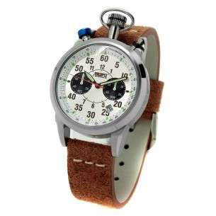 Reloj Aviador Air Racer AV-1101-GR reloj de piloto correa marrón grunge