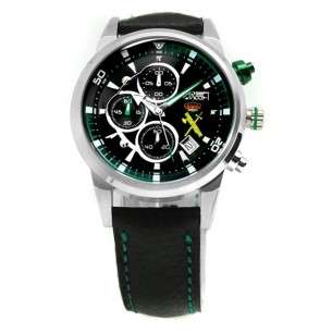 Reloj AVIADOR AV-1060-19-GC Ed. Especial Guardia Civil, caja acero 44 mm, correa negra piel waterproof, calendario, WR 10 ATM. 2
