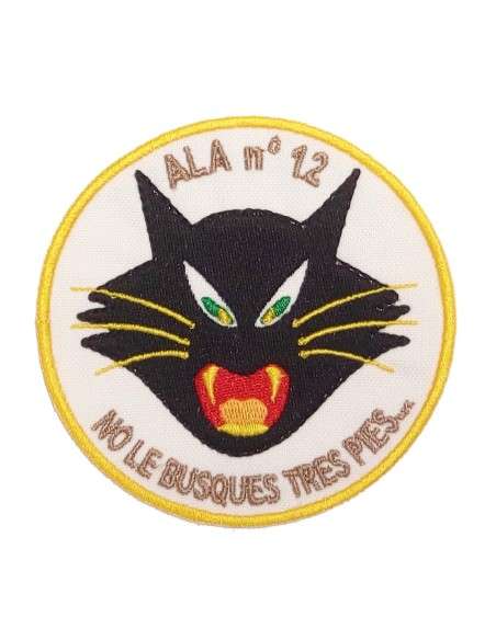 Embroidered Patch ALA 12 Torrejón de Ardoz. Thermo-adhesive Embroidered Shield.