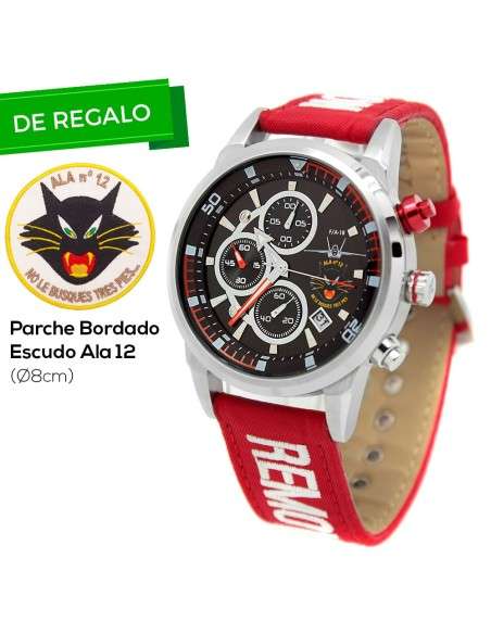 Reloj AVIADOR RBF AV-1060-1 Edición Especial ALA 12 + Parche con Escudo Bordado ALA 12