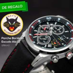 Reloj AVIADOR RBF ALA 12 AV-1060-1WP + Parche con Escudo Bordado ALA 12 2