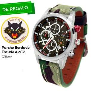RBF AVIATOR OROLOGIO ALA 12 AV-1060-1CA + Patch con scudo ricamato ALA 12