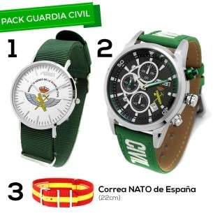Montre Guardia Civil RBF + Montre Emblème + Bracelet Espagne