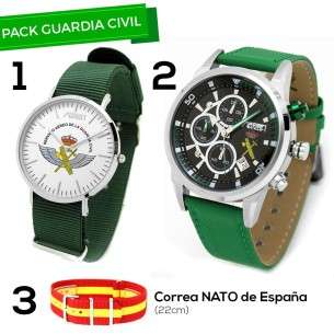 Montre Guardia Civil + Montre Emblème + Bracelet Espagne