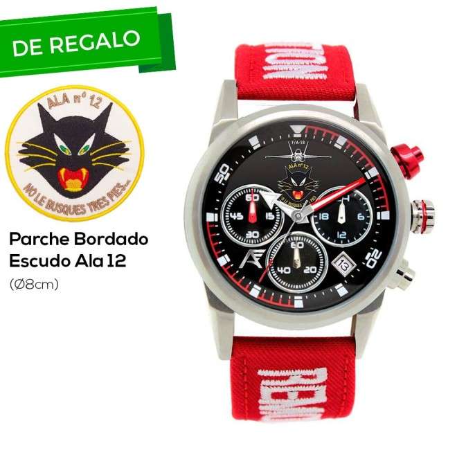 Reloj AVIADOR RBF Mujer AV-1210-12 Edición Especial ALA 12 + Parche con Escudo Bordado ALA 12