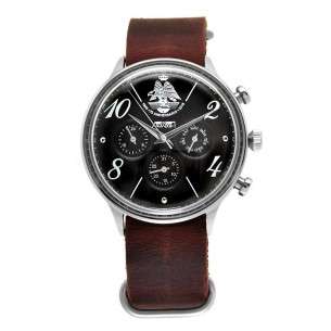 Orologio AVIATORE 75 ° Anniversario AGA Cinturino NATO Nero in pelle Marrone AV-1231-NPM 2