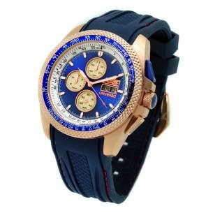 Orologio Universo AVIATOR AV-1167-2 Blu, Acciaio Inossidabile placcato oro, 10 ATM