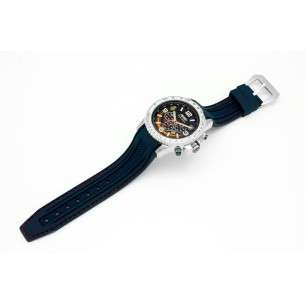 Blue AVIATOR Strap in Stitched Rubber 24-22mm Police UIP AV-1106