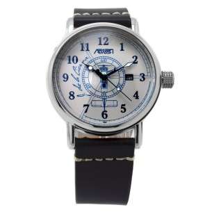 Deer Autogyro Aviator Watch AV-1067 bracelet en cuir vieilli blanc montre de pilote d'avion historique noir vintage 2