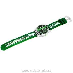 Cinturino da AVIATORE verde RBF in Nylon e Pelle 22mm