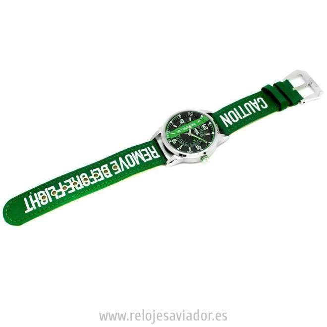 Buy Green RBF Aviador Strap in Nylon and Leather 22mm