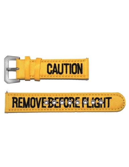 Cinturino AVIATORE RBF Giallo in Nylon e Pelle 20mm AVC-023QR-20