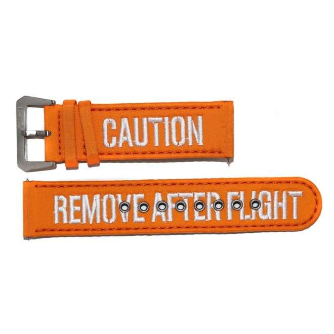 Buy Orange RAF Aviador Strap in Nylon and Leather 24mm