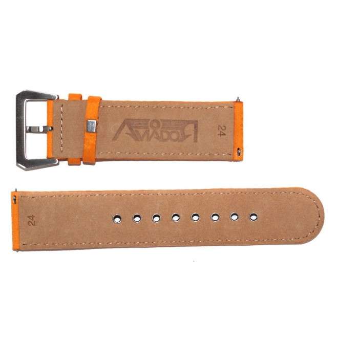 Correa AVIADOR RAF Naranja en Nylon y Cuero 24mm