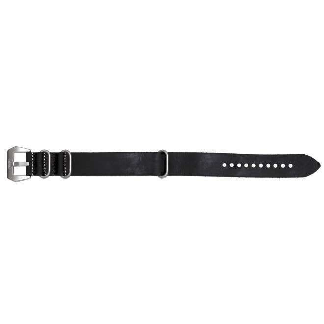 Buy Nato Black Leather Aviador Strap 22 mm AVC-036
