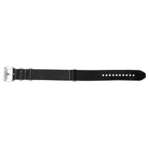 Bracelet AVIATEUR Nato en Cuir Noir 22 mm AVC-036 2