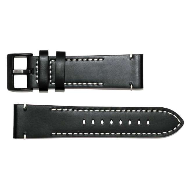 Buy RBF Black Leather Aviador Strap 24mm