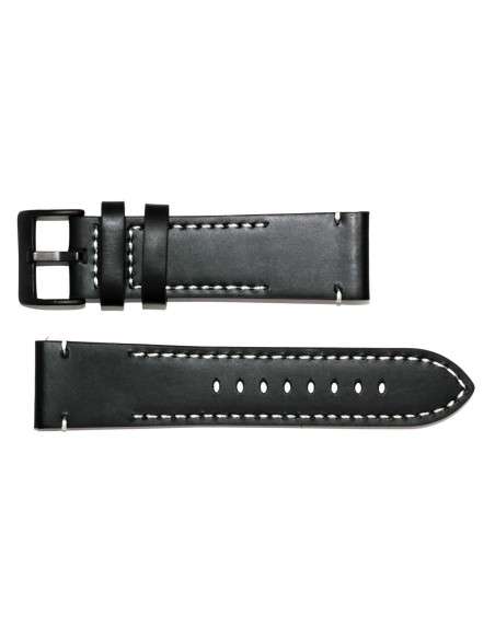 RBF Cinturino AVIATORE in pelle nera 24mm