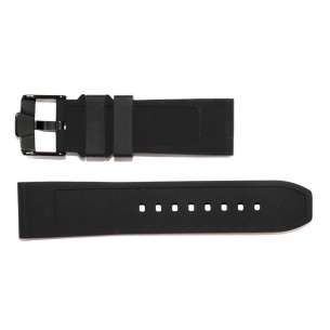 Buy RBF Black Aviador Strap with Red Line in PU Rubber 24mm 2