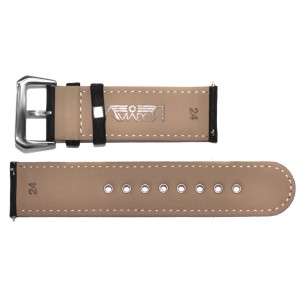 Bracelet AVIATEUR RBF Noir en Nylon et Cuir 24mm AVC-011QR-24 2