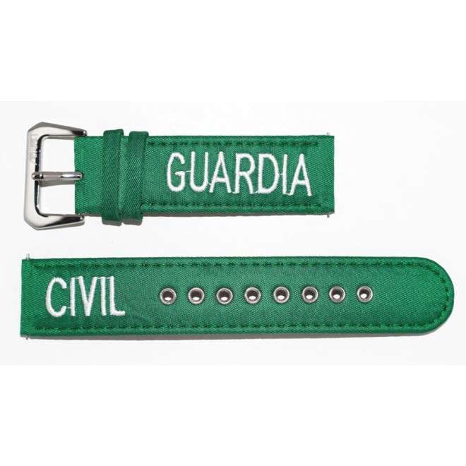 Correa Guardia Civil  textil verde 22mm AVC-014-GC
