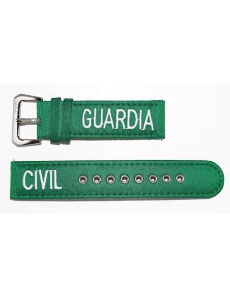 Correa Guardia Civil  textil verde 22mm AVC-014-GC