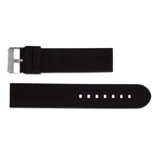 Buy Spain Flag Strap in Black Silicone with Steel Buckle 22 mm