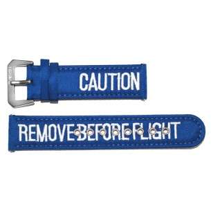 Cinturino AVIATORE blu RBF in Nylon e Pelle 22mm AVC-010QR