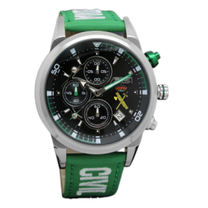 AVIATOR Watch AV-1060 Civil Guard Special Edition, 52 mm steel case, nylon and leather embroidered RBF strap, calendar, WR 10 2