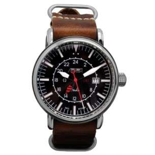 Montre d'aviateur Stuka AV-1066-NPM Édition Spéciale. Double Fuseau horaire GMT 24H 2