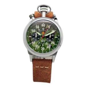 Aviator Orologio Forze speciali AV-1102-GR camouflage quadrante e cinturino marrone grunge 2