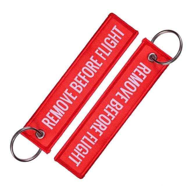 Llavero RBF - Bordado REMOVE BEFORE FLIGHT