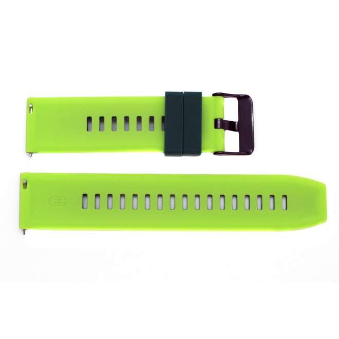 Acquista Cinturino AVIATORE in silicone verde e verde chiaro 22mm