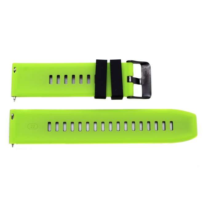 Comprar Correa AVIADOR silicona negra y verde claro 22mm