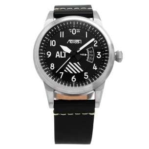 Buy Aviador Altimeter Watch AV-1245 with Black Leather Strap. 2