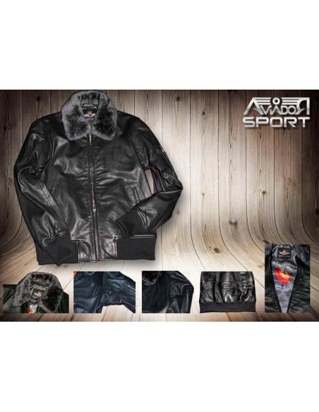 Chaqueta AVIADOR en piel E.A.