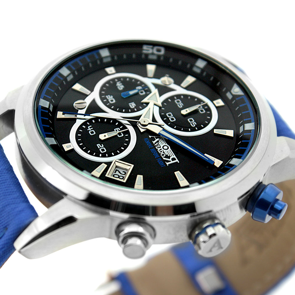 Reloj Aviador RBF First Edition AV-1061 correa azul de piloto sport